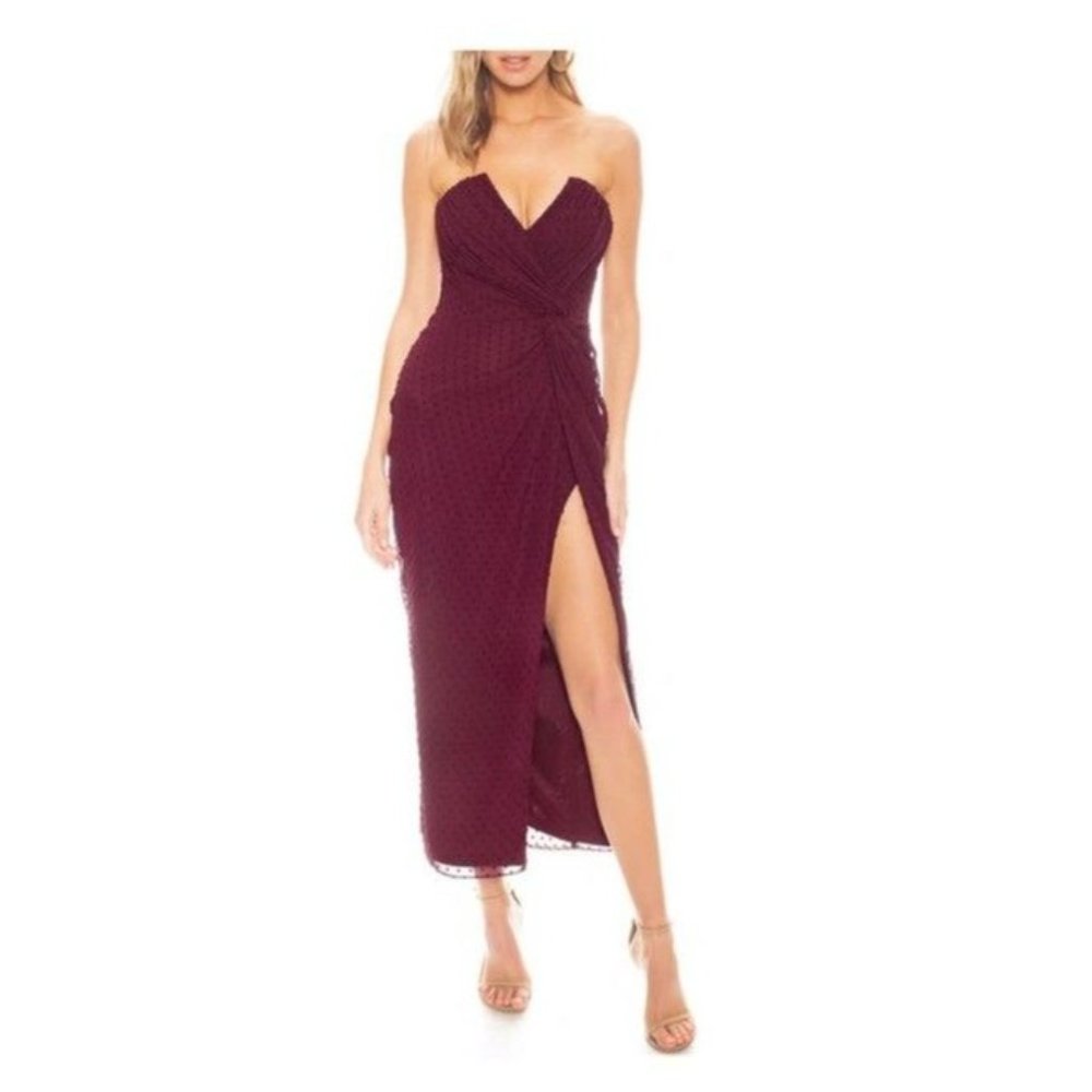 Katie May Burgundy Midi Dress